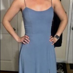 Jenny Yoo Kiara Dress in Blue Bell Luxe Chiffon -  Size 6.